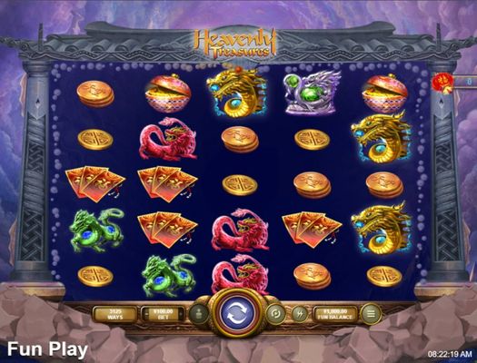 Play slots at Slotastic: Slotastic featuring the Video Slots Heavenly Treasures with a maximum payout of $250,000