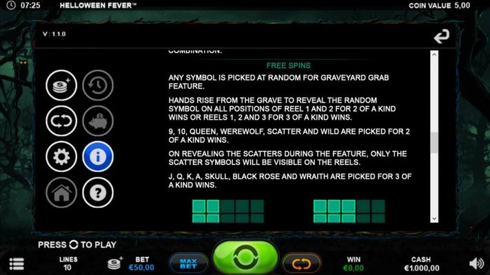 Free Spin Feature Rules