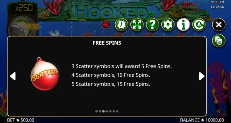Hooked :: Free Spins Rules