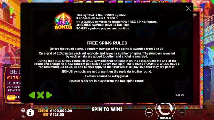 Free Spin Feature Rules