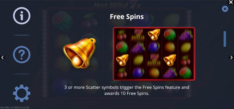 Hot Wild 7s :: Free Spin Feature Rules