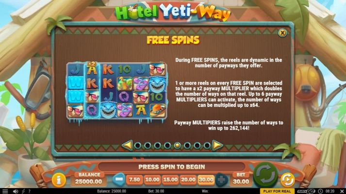 Hotel Yeti Way :: Free Spin Feature Rules