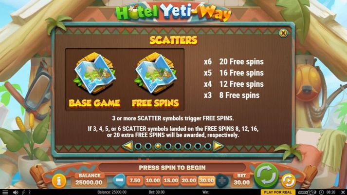 Hotel Yeti Way :: Free Spin Feature Rules