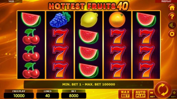Hottest Fruits 40 :: Main Game Board