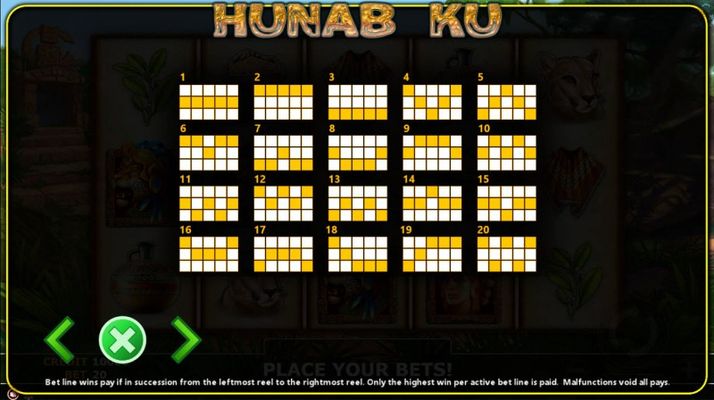 Hunab Ku :: Paylines 1-20
