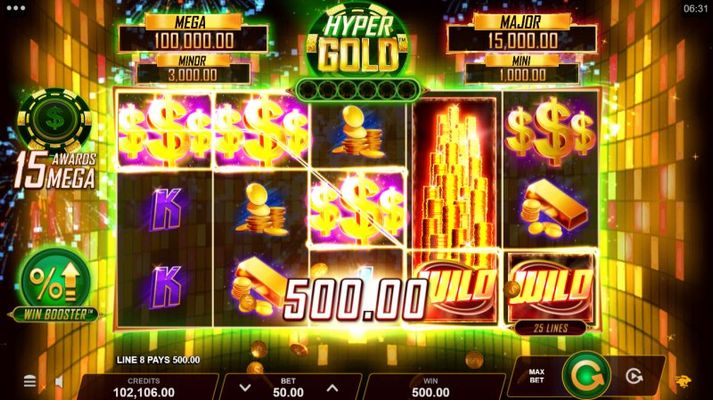 Hyper Gold Link & Win :: A five of a kind win