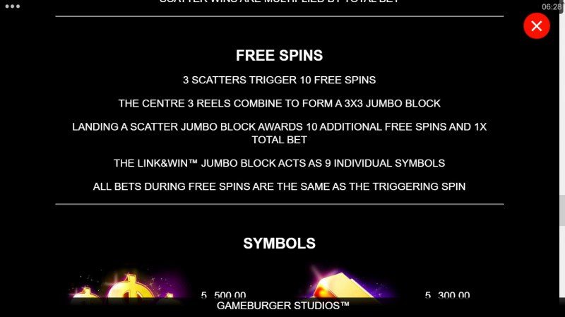 Hyper Gold Link & Win :: Free Spin Feature Rules