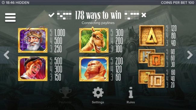 Paytable