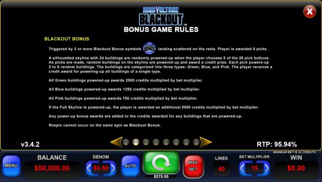 Bonus Game Rules