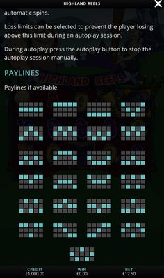 Paylines 1-20