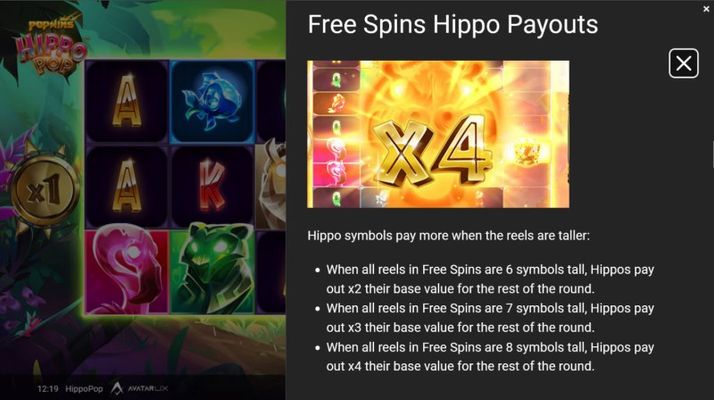Free Spins Hippo Payouts