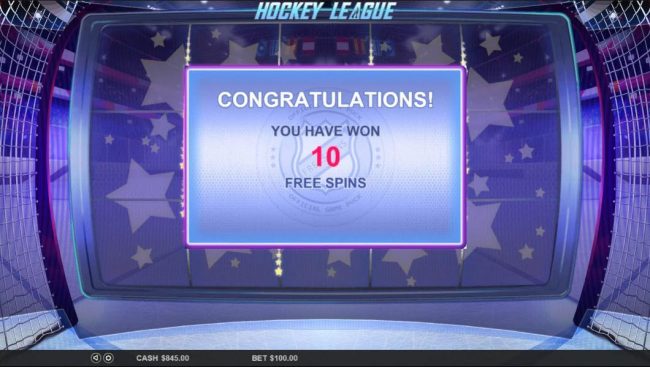 10 free spins awarded.