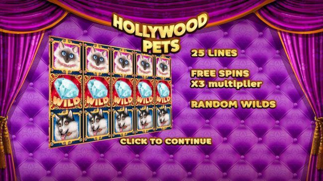 Game features include: 25 Lines, Free Spins with 3x Multiplier and Random Wilds