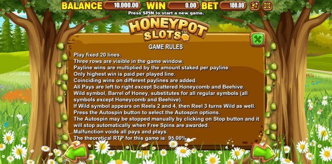 Honeycomb Pick and Win Feature Rules