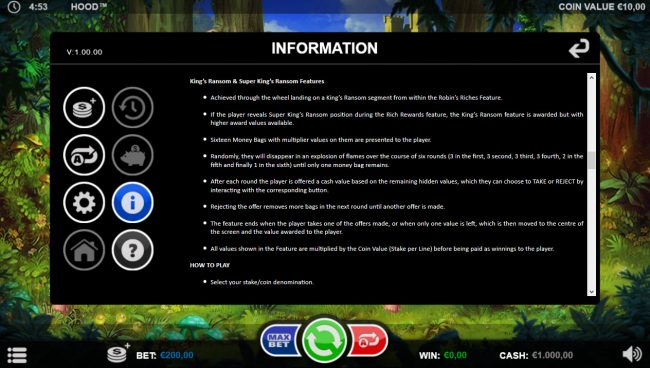 Kings Ransom Feature Rules