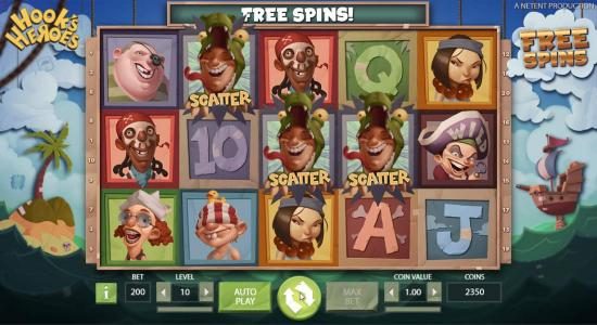 3 scatter symbols triggers the Free Spin feature