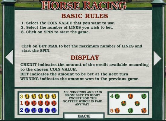 Basic Rules and Payline Diagrams 1-5