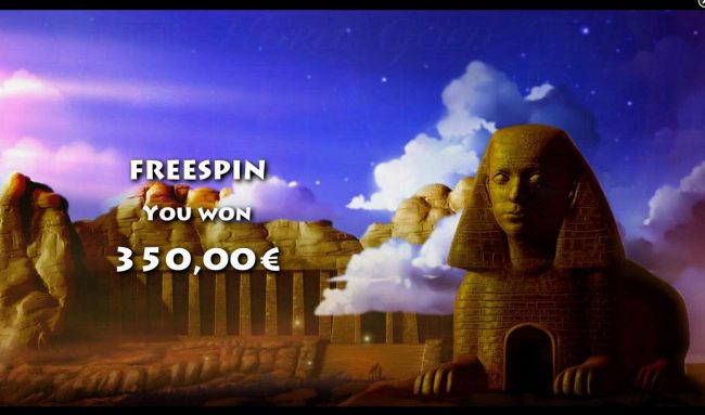 Total free spins payout 350 credits
