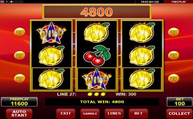 A 4800 coin big win triggered by multiple winning paylines