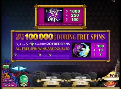 win up to 100000 coins during free spins