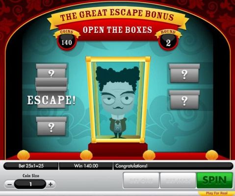 Findong the escape box advances you to the next round.
