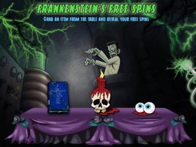 Free Spins - Grab an item from the table and reveal your free spins.