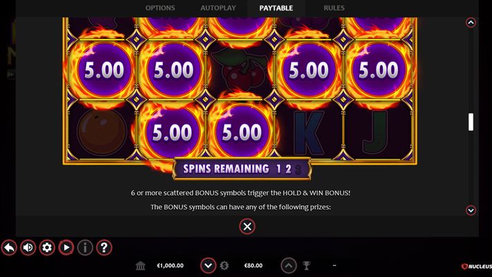 Hold and Win Feature