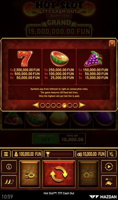 High Value Symbols Paytable
