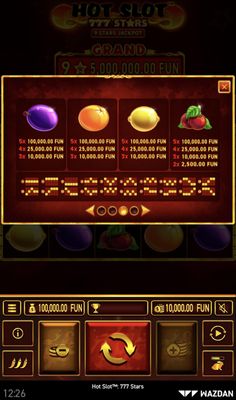 Low Value Symbols Paytable