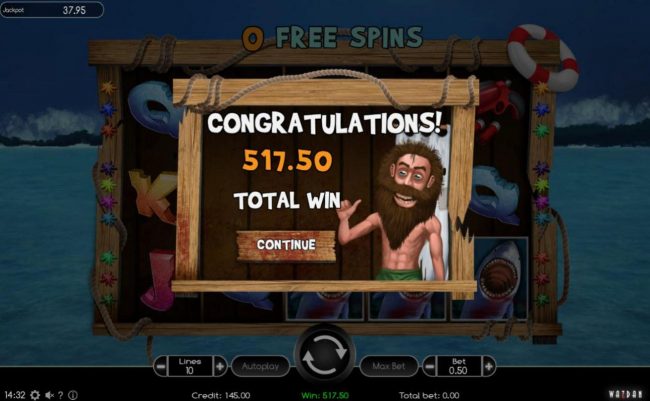 Total Free Spins Payout 517.50