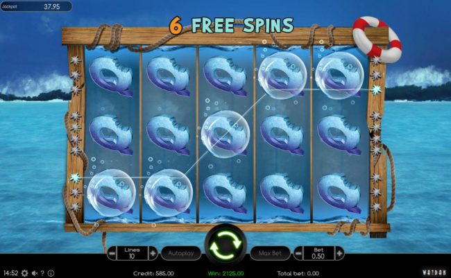 A mega win triggered by stacked symbols during the free spins feature.