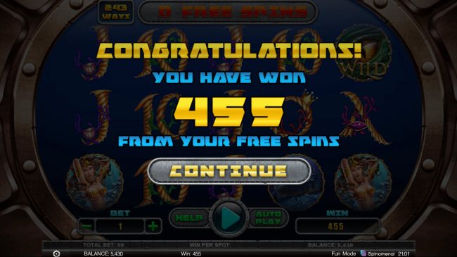 Total Free Spins Payout