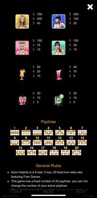 Low Value Symbols Paytable