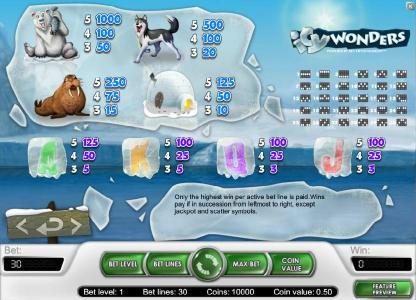 slot game symbols paytable and payline diagrams