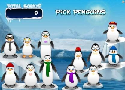 pick a peguins bonus game feature - game board