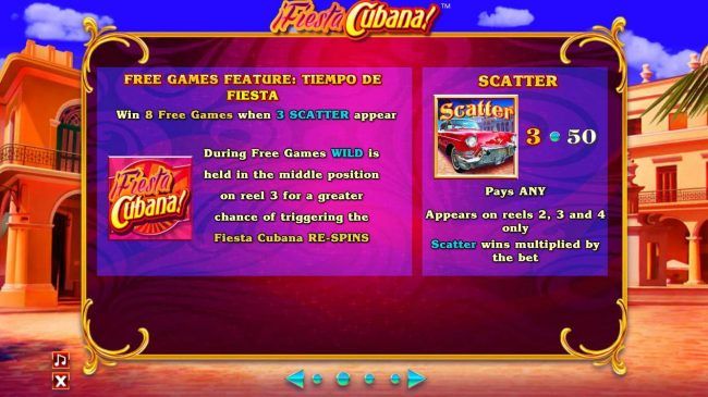 Win 8 free games when 3 scatter appear!
