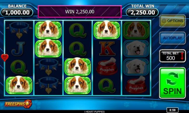 2250 coin jackpot awarded