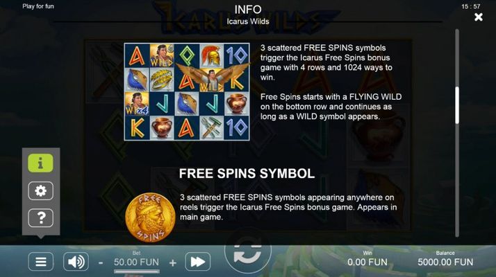 Icarus Wilds :: Free Spin Feature Rules