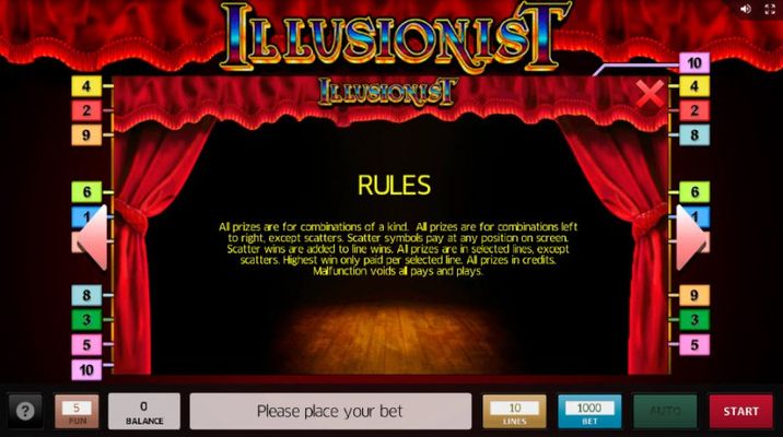 Illusionist :: General Game Rules