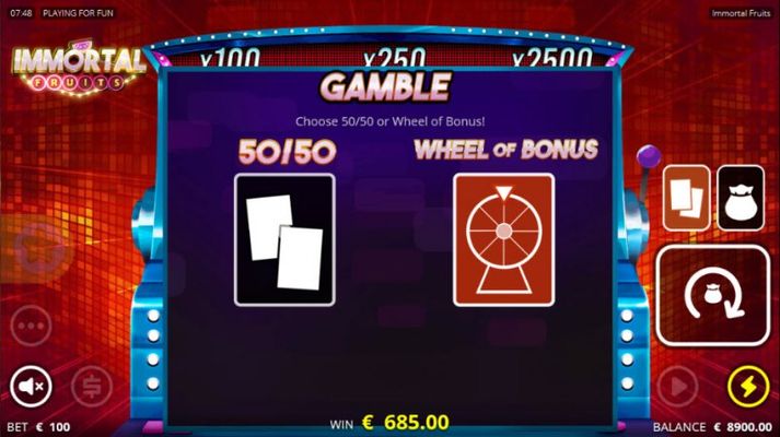 Gamble Feature Game Board