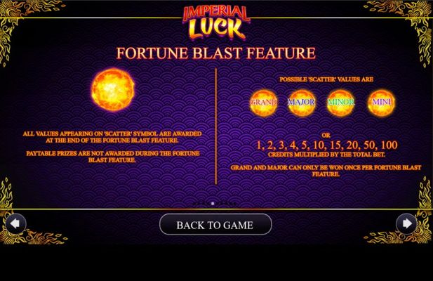 Fortune Blast Feature