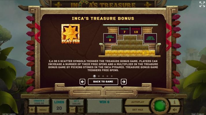 Inca's Treasure :: Scatter Symbol Rules