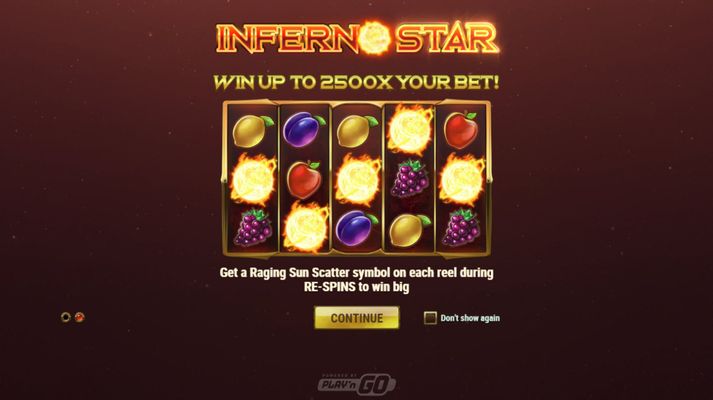 Play slots at 24 Bettle: 24 Bettle featuring the Video Slots Inferno Star with a maximum payout of $250,000