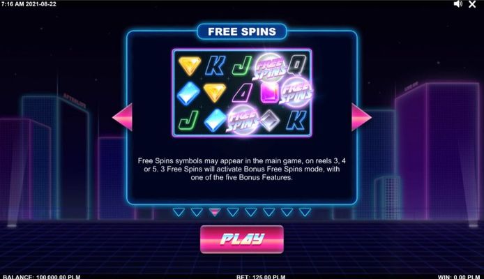 Infinite Wilds :: Free Spin Feature Rules