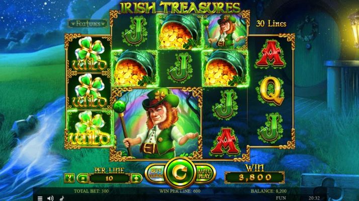 Irish Treasures :: Multiple winning paylines
