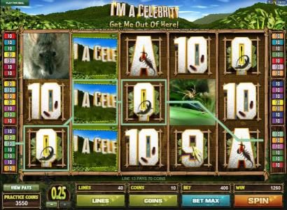 A 1260 credit big win triggered by multiple winning paylines.