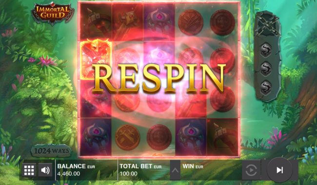 Respins feature triggered