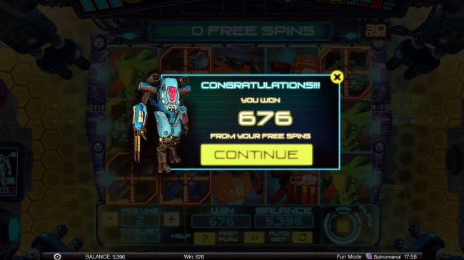 Total Free Spins Payout