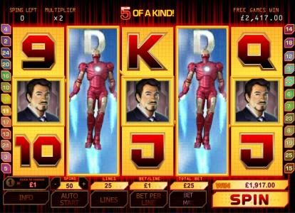 5 of a kind leads to a big win jackpot during bonus round