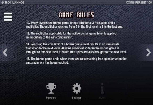 General Game Rules - Continued